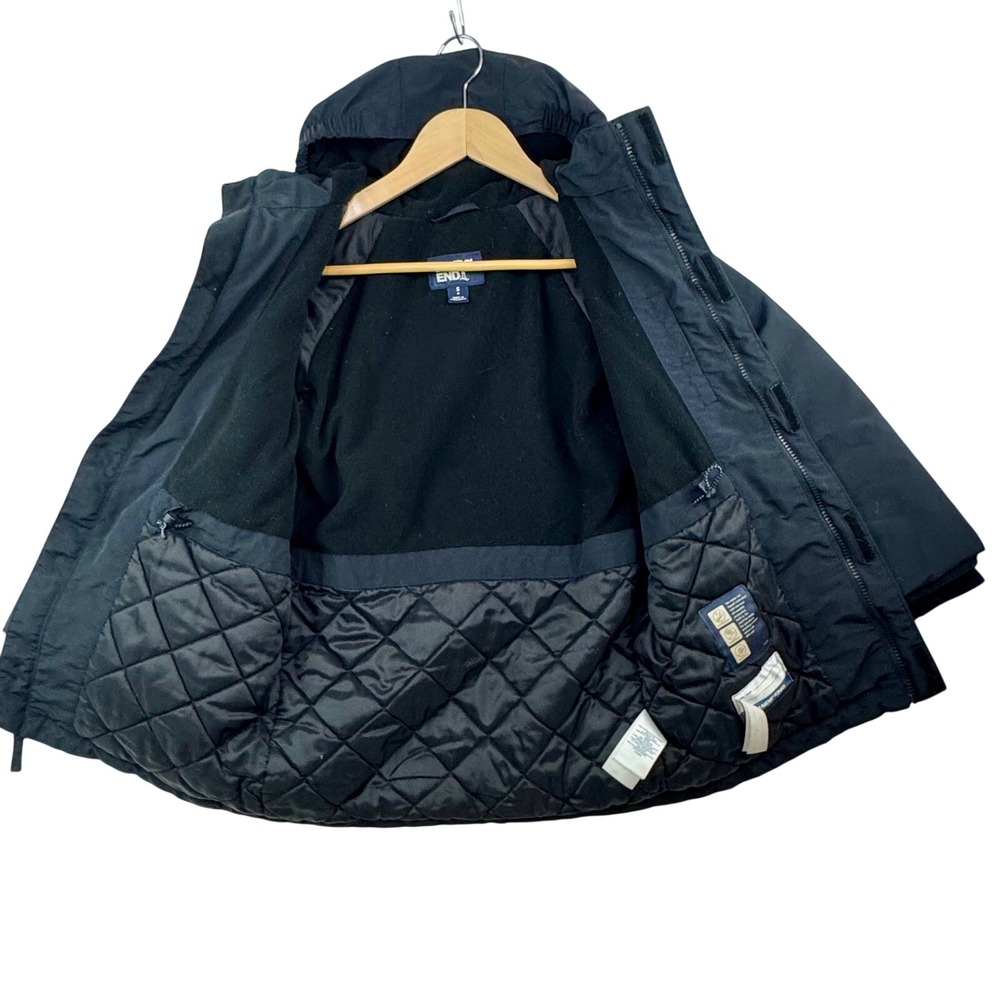 Lands End Kids Squall Parka Jacket Black Waterproof Insulated 511342 Size S 8 - Picture 5 of 16
